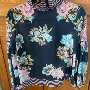 Floral sheer top